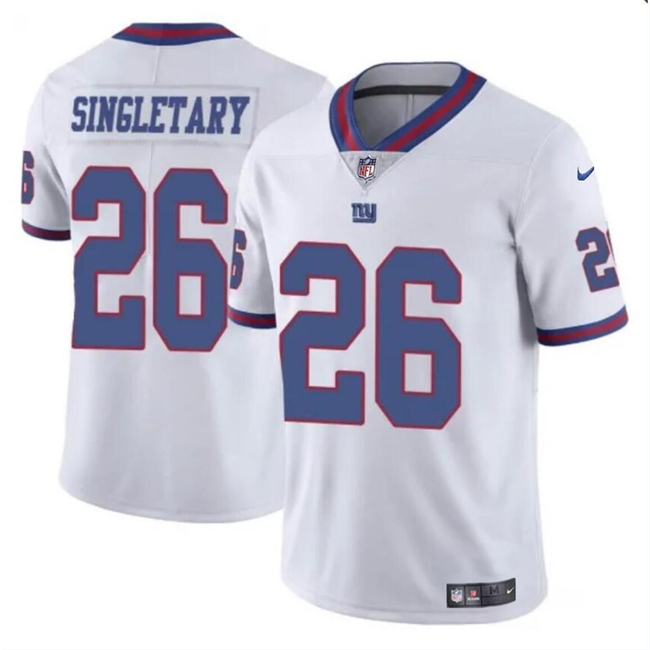 Youth New York Giants #26 Devin Singletary White Color Rush Limited Stitched Jersey